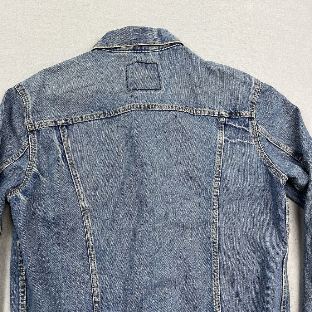 Levis Trucker Jacket Mens Large Blue Denim Type 3 Faded - Picture 7 of 14